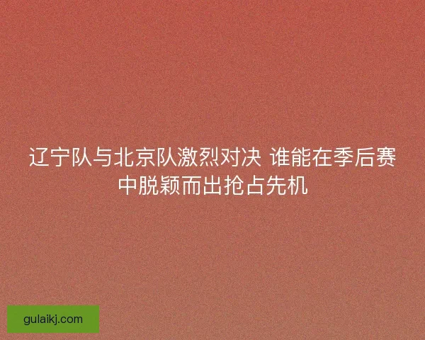 辽宁队与北京队激烈对决 谁能在季后赛中脱颖而出抢占先机